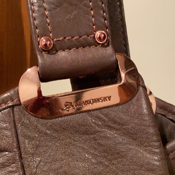 B. MAKOWSKY LEATHER BROWN BAG - Picture 2 of 9